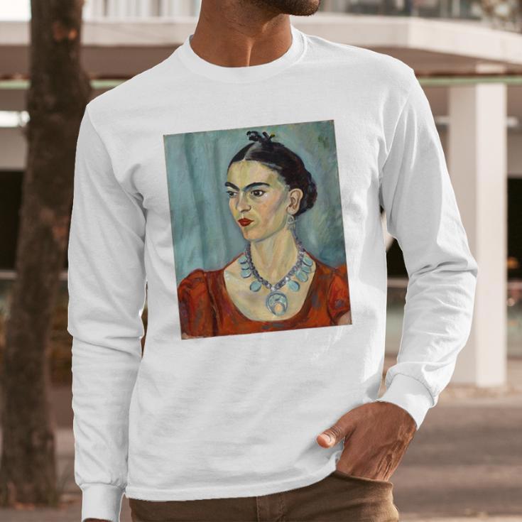 Frida Kahlo Portrait Art Long Sleeve T-Shirt Gifts for Him