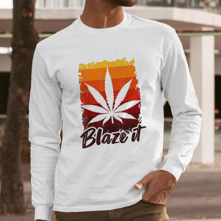 Funny Marijuana For Men Blaze It 420 Gift Long Sleeve T-Shirt Gifts for Him