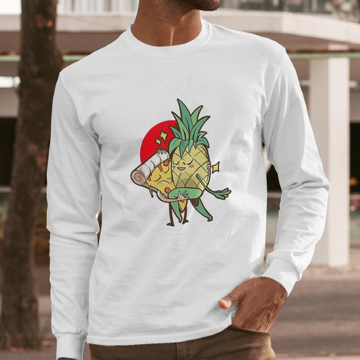 Funny Pineapple Pizza Forbidden Love Hawaiian Long Sleeve T-Shirt Gifts for Him