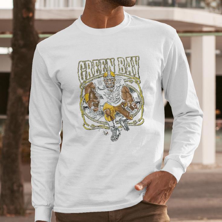 Green Bay Fan Gb Fantasy Football Long Sleeve T-Shirt Gifts for Him