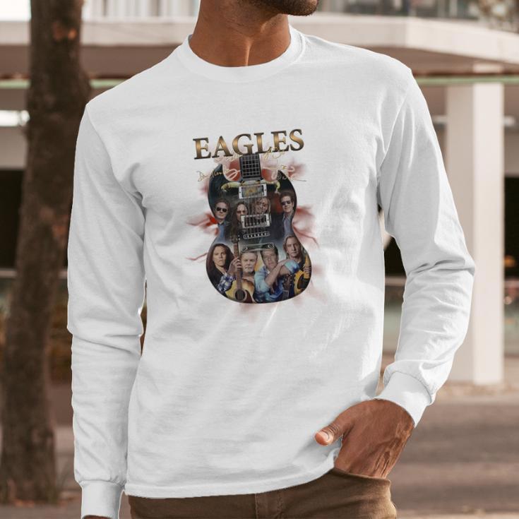 Guitar Eagles Rock Band Signatures Shirt Long Sleeve T-Shirt Gifts for Him