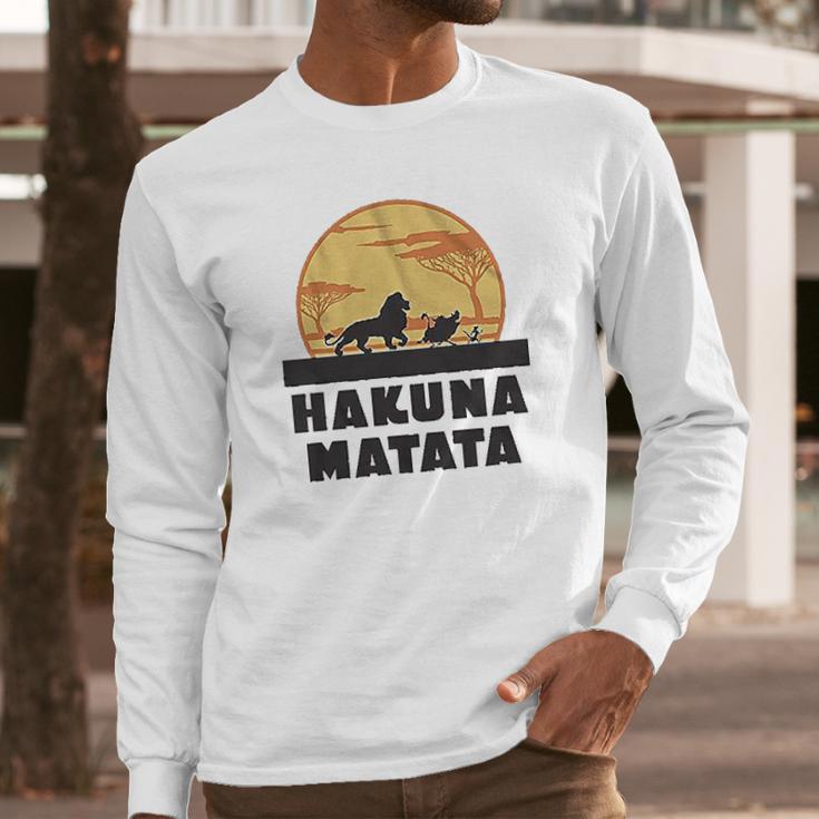 Hakuna Matata Africa Simba Mufasa Long Sleeve T-Shirt Gifts for Him