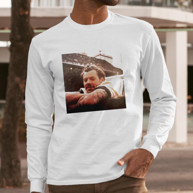 Harry Style Mustacherry Harry Edward Styles Long Sleeve T-Shirt Gifts for Him