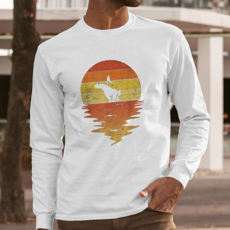 Honey Badger 70S Retro Sunset Vintage Honey Badger Long Sleeve T-Shirt Gifts for Him