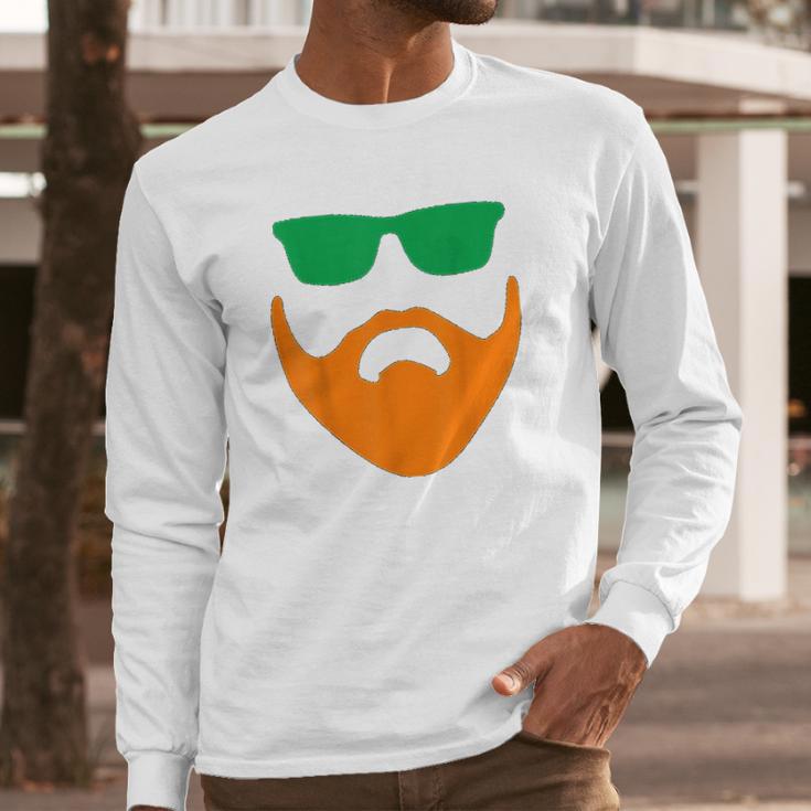 Irish Beard Ireland St Pattys Ginger Redhead Celtic Gaelic Long Sleeve T-Shirt Gifts for Him