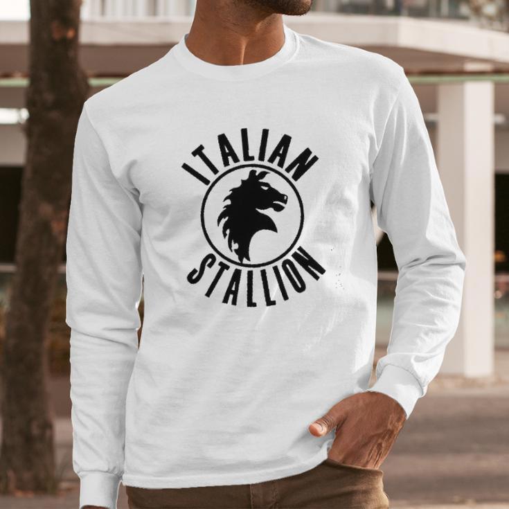 Italian Stallion Art Long Sleeve T-Shirt Gifts for Him