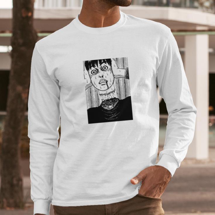 Junji Ito Tomio Head Long Sleeve T-Shirt Gifts for Him