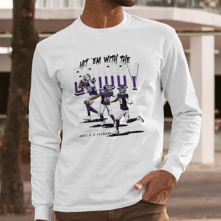 Justin Jefferson Griddy Dance Long Sleeve T-Shirt Gifts for Him