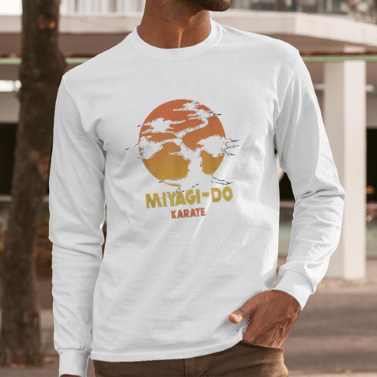 Karate Kid Miyagi Do Banzai Tree Sunset Logo Long Sleeve T-Shirt Gifts for Him