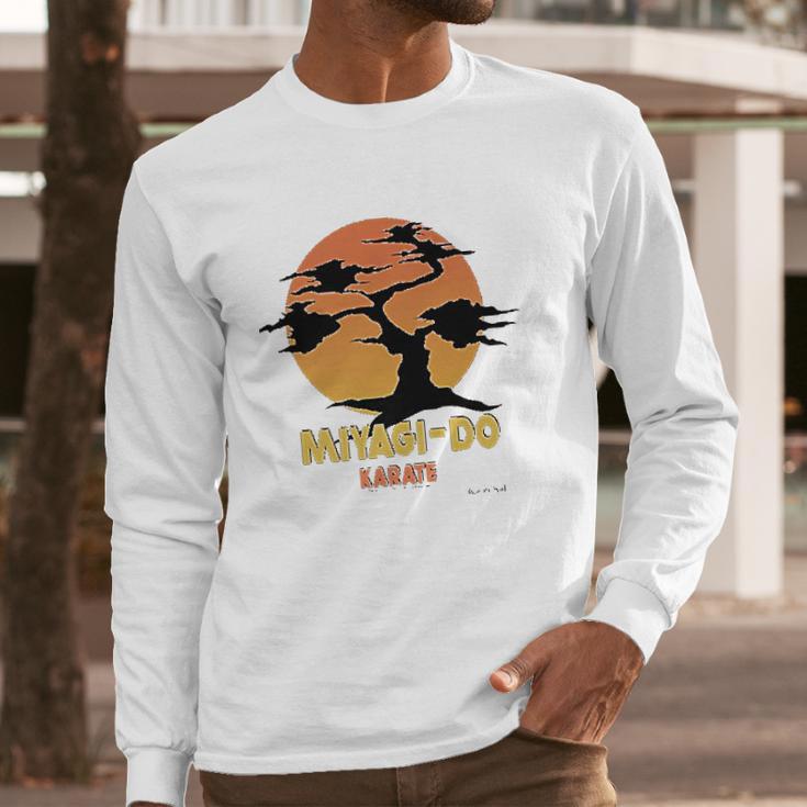 Karate Kid Miyagi Do Banzai Tree Sunset Long Sleeve T-Shirt Gifts for Him