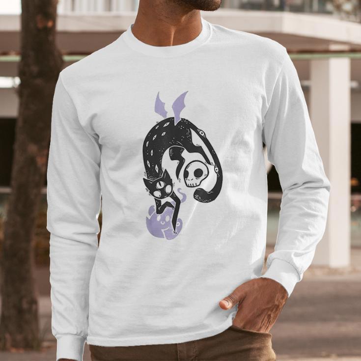 Kawaii Black Cat Pastel Goth Soft Grunge Clothing Long Sleeve T-Shirt Gifts for Him