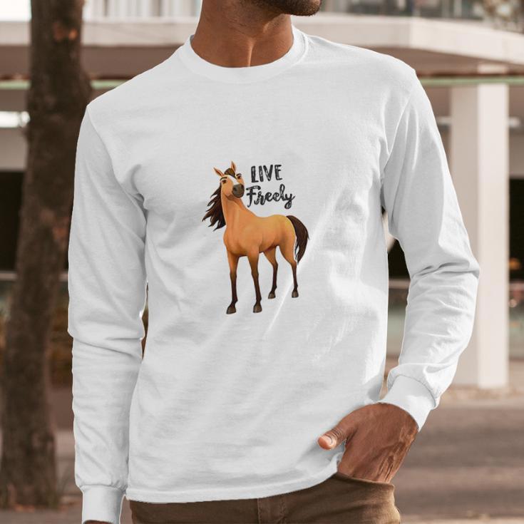 Kids Dreamworks Spirit Riding Free Live Freely Long Sleeve T-Shirt Gifts for Him