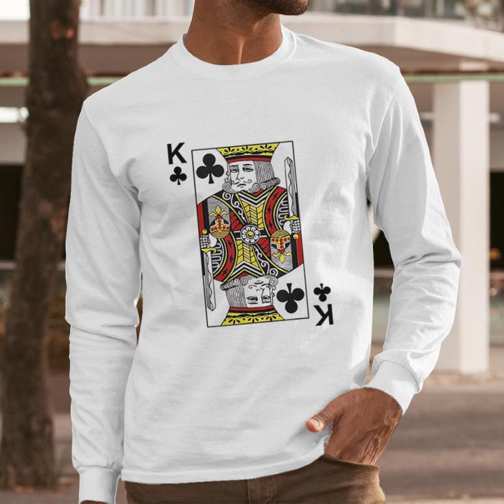 King Of Clubs Blackjack Cards Poker 21 K Long Sleeve T-Shirt Gifts for Him