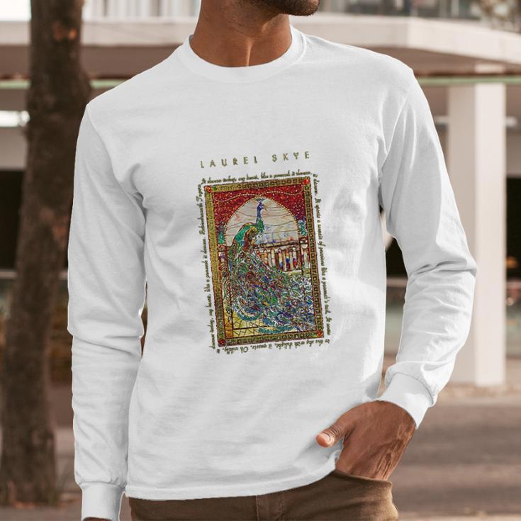 Laurel Skye Peacock Mosaic Art Long Sleeve T-Shirt Gifts for Him