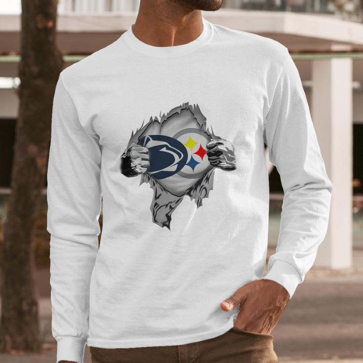 We Are Love Heart Penn State Vs Pittsburgh Steelers Shirtwe Are Love Heart Penn State Vs Pittsburgh Steelers Guys Shirtt Shirt Long Sleeve T-Shirt Gifts for Him