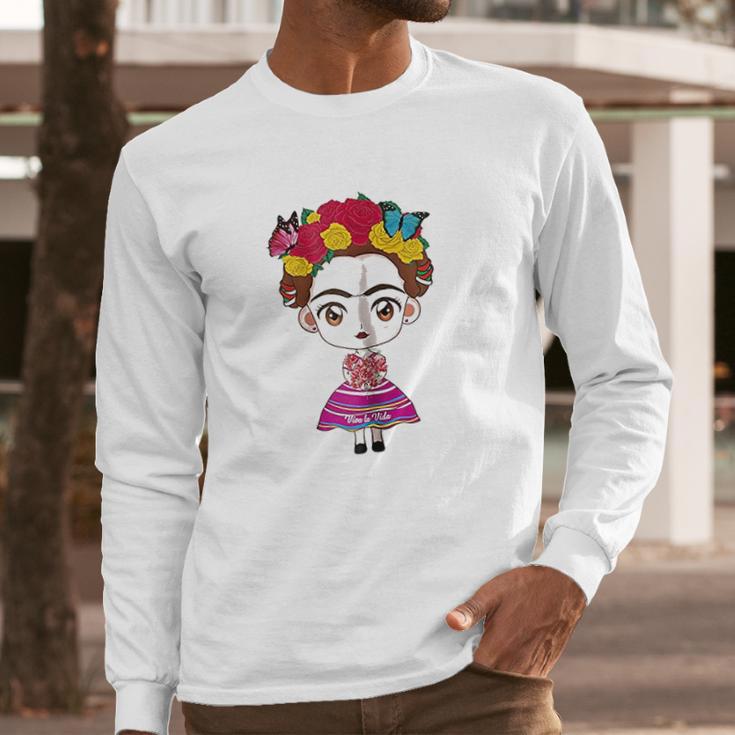 I Love Mexico Viva Mexico Mexican Frida Long Sleeve T-Shirt Gifts for Him