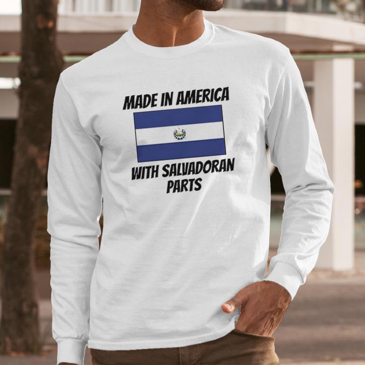 Made In America With Salvadoran Parts Long Sleeve T-Shirt Gifts for Him