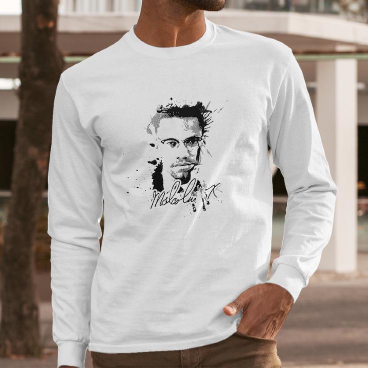 Malcolm X Grunge Long Sleeve T-Shirt Gifts for Him