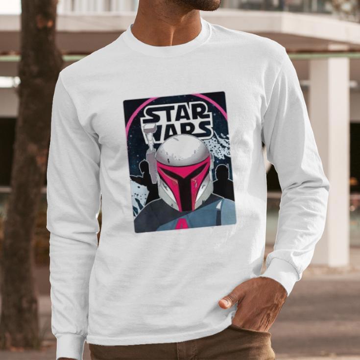 The Mandalorian Neon 80S Comic Cover Long Sleeve T-Shirt Gifts for Him