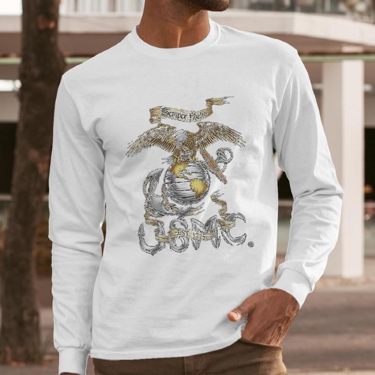 Marine Corps Eagle Usmc Long Sleeve T-Shirt Gifts for Him