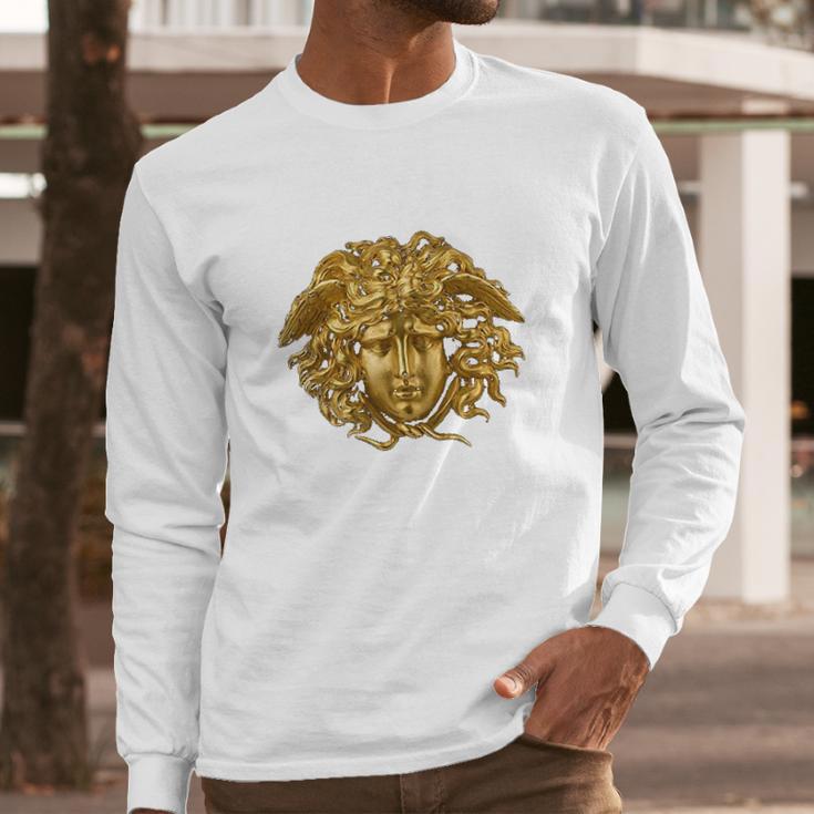 Medusa Head Snake Hair Greek Mythology Monster Long Sleeve T-Shirt Gifts for Him