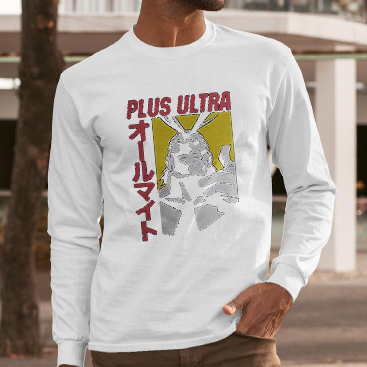 Mha My Hero Academia All Might Plus Ultra Long Sleeve T-Shirt Gifts for Him