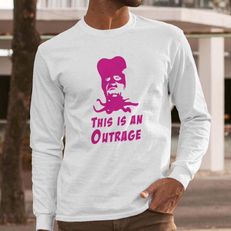 Mighty Boosh - Tony Harrison - This Is An Outrage Long Sleeve T-Shirt Gifts for Him