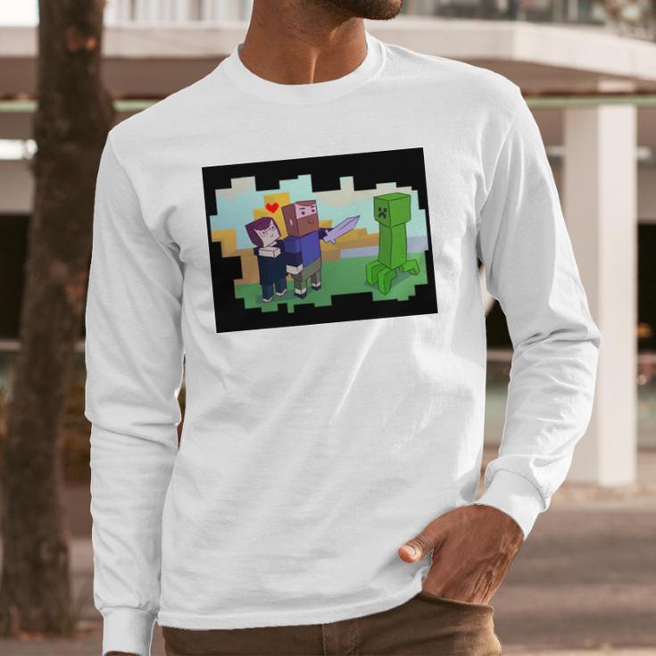 Minecraft Love T-Shirt Long Sleeve T-Shirt Gifts for Him