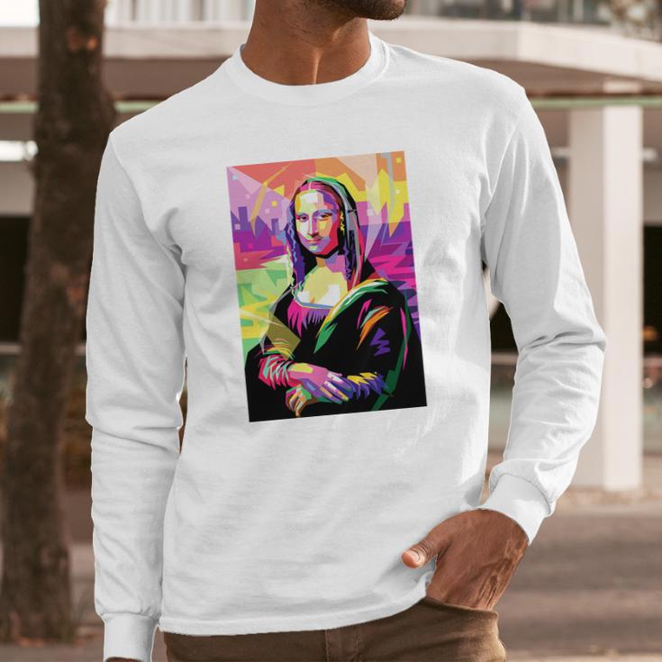 Mona Lisa Pop Art Long Sleeve T-Shirt Gifts for Him