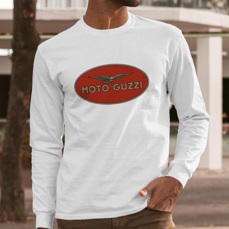 Moto Guzzi Retro Logo T-Shirt Long Sleeve T-Shirt Gifts for Him