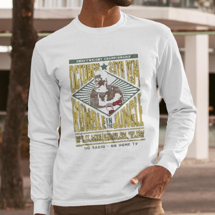 Muhammad Ali 60S Heavy Weight Championship October 29 1974 Long Sleeve T-Shirt Gifts for Him