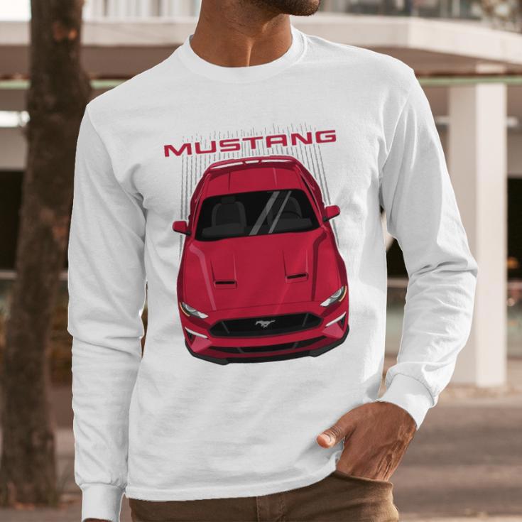 Mustang Gt 2018 To 2019 Ruby Red Long Sleeve T-Shirt Gifts for Him