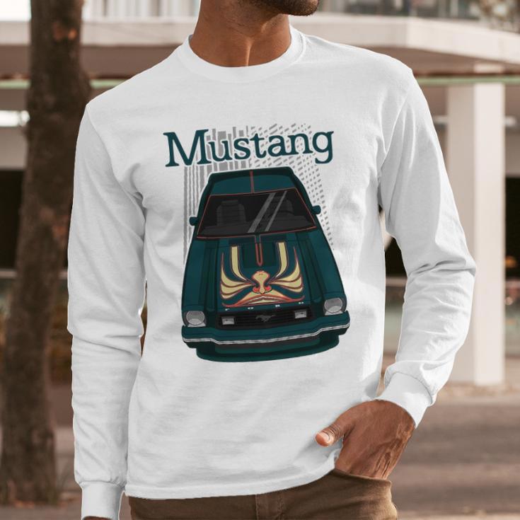 Mustang King Cobra 1978 Aqua Metallic Long Sleeve T-Shirt Gifts for Him