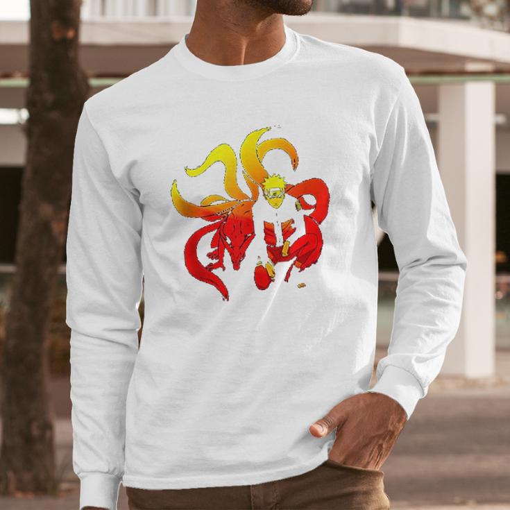 Naruto Shippuden Naruto And 9 Tails Long Sleeve T-Shirt Gifts for Him