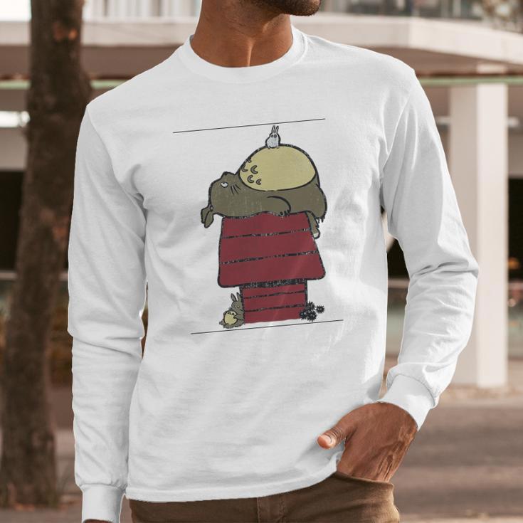 My Neighbor Peanut Totoro Snoopy Peanuts Neighbor Ghibli Japan Long Sleeve T-Shirt Gifts for Him