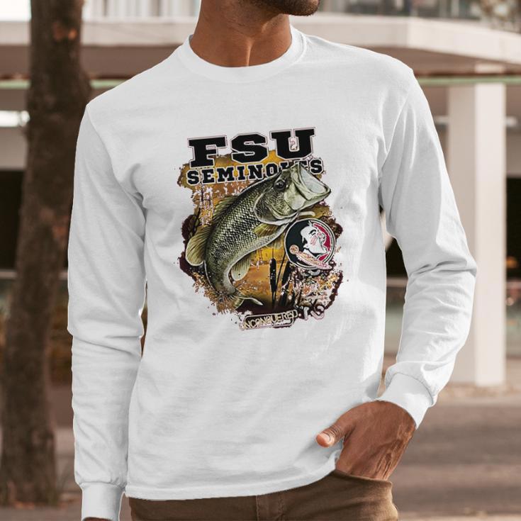 New World Graphics Ncaa Bass Fishing Long Sleeve T-Shirt Gifts for Him