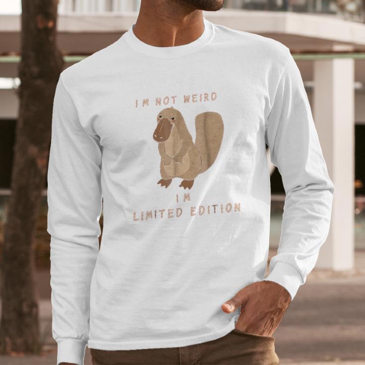 Im Not Weird Funny Platypus Long Sleeve T-Shirt Gifts for Him