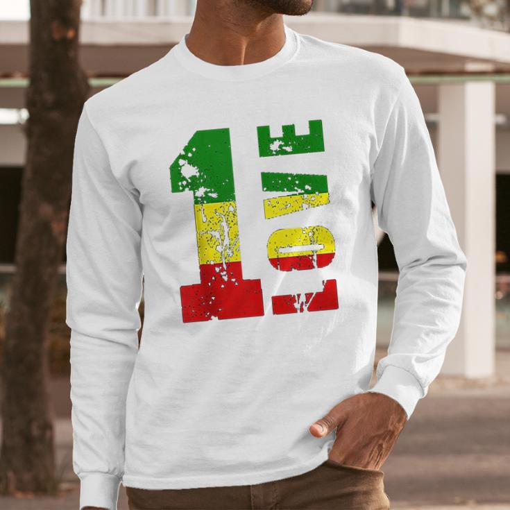 One Love Jamaica Apparel Rasta Reggae Music Caribbean Pride Long Sleeve T-Shirt Gifts for Him