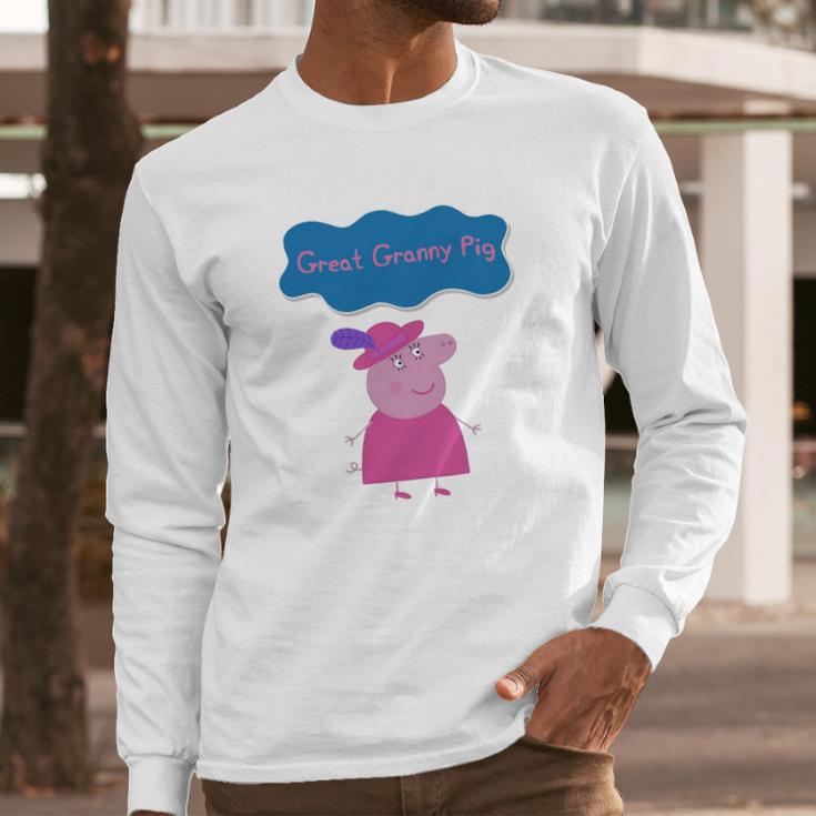 Peppa Pig Peppa Pig Shirt Granny Pig Great Granny Pig Long Sleeve T-Shirt Gifts for Him