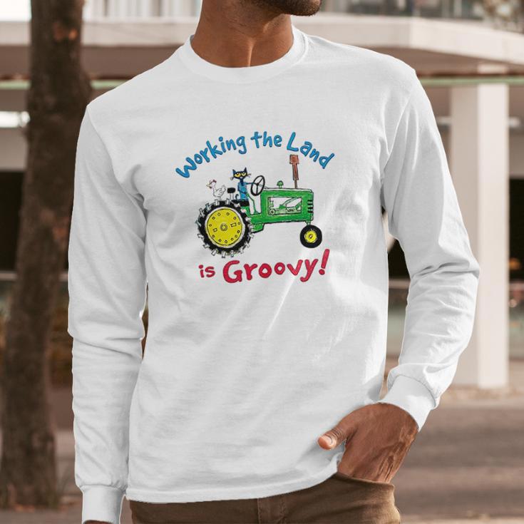 Pete The Cat Working The Land Long Sleeve T-Shirt Gifts for Him