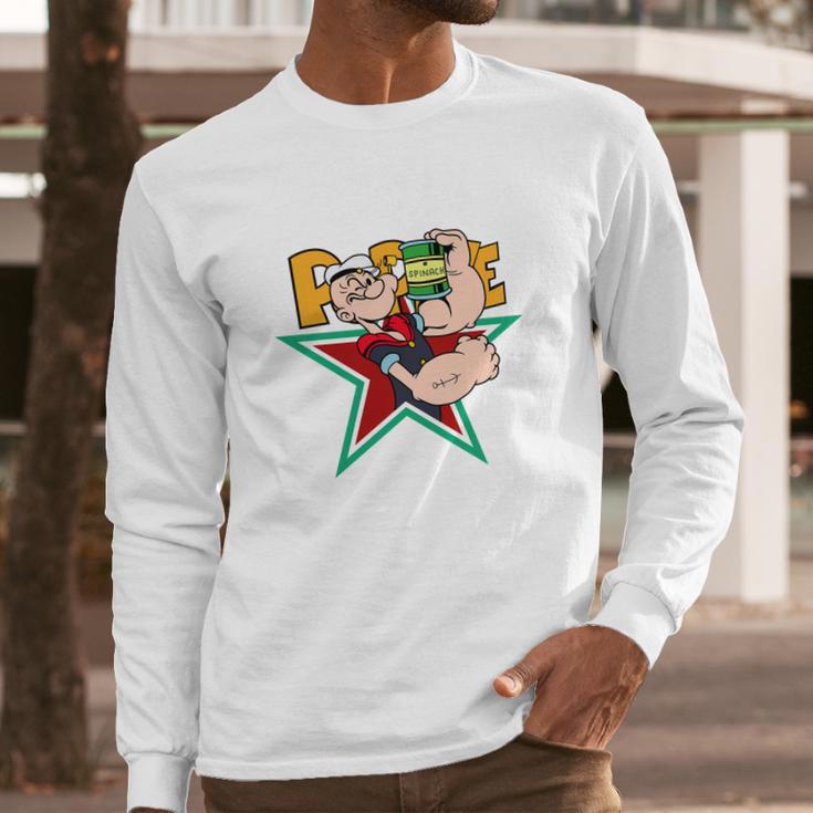 Popeye Star Long Sleeve T-Shirt Gifts for Him