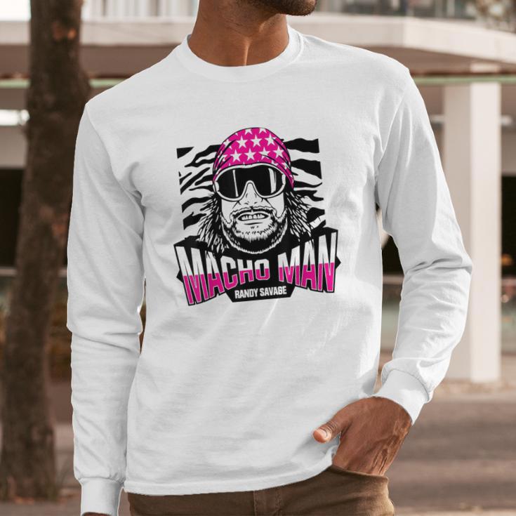 Randy Macho Man Savage Zebra Print Long Sleeve T-Shirt Gifts for Him