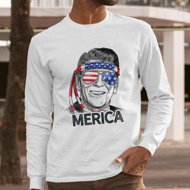 Reagan Ronald Merica 4Th Of July Long Sleeve T-Shirt Gifts for Him