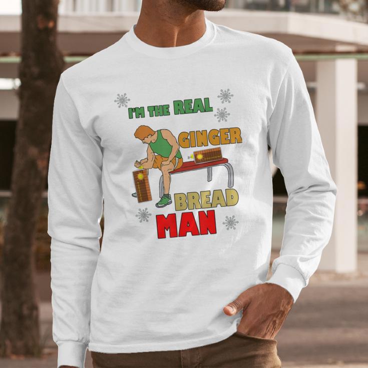 Im The Real Ginger Bread Man Muscle Gym Workout Long Sleeve T-Shirt Gifts for Him