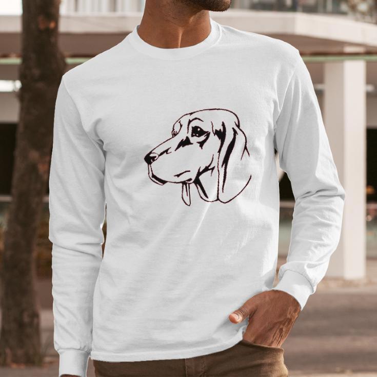 Redbone Coonhound Head Long Sleeve T-Shirt Gifts for Him