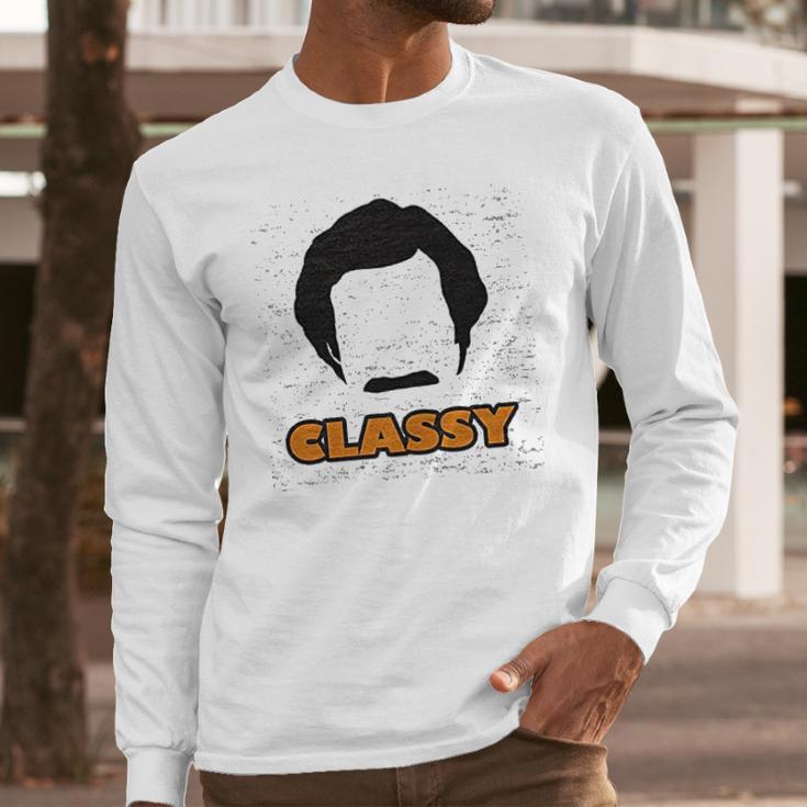 Ripple Junction Anchorman 2 Classy With Rons Hair Shape Long Sleeve T-Shirt Gifts for Him