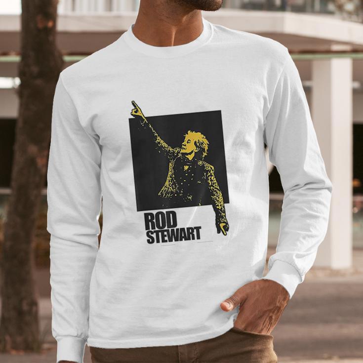 Rod Stewart Pointing Photo Long Sleeve T-Shirt Gifts for Him