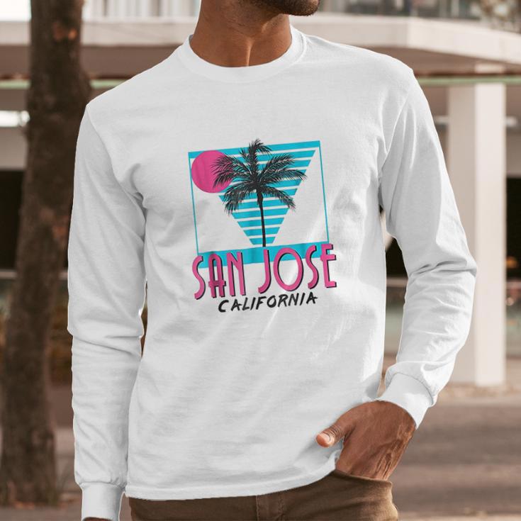 San Jose California Retro Ca Cool Long Sleeve T-Shirt Gifts for Him