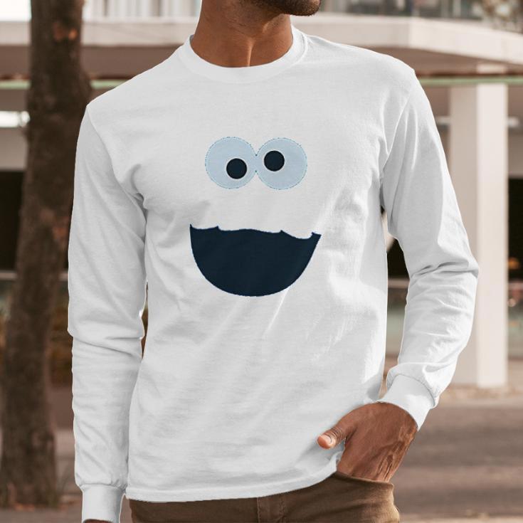 Sesame Street Cookie Monster Face Long Sleeve T-Shirt Gifts for Him