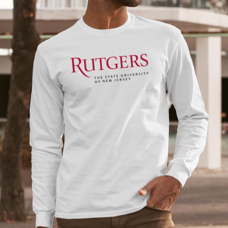 Simple Logo Rutgers University 2020 Long Sleeve T-Shirt Gifts for Him